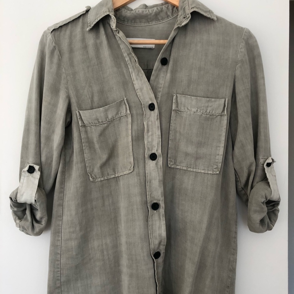 Army green shirt